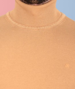 Ανδρικό πλεκτό ζιβάγκο μουσταρδί χρώμα