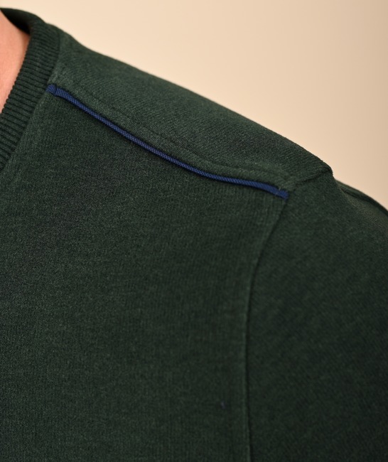 Ανδρική πράσινη μπλούζα με στρογγυλή λαιμόκοψη STAY