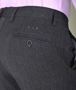 Ανδρικό παντελόνι σκούρο γκρι μελανζέ