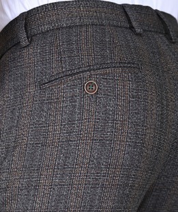 Ανδρικό καρό παντελόνι χρώμα σκούρο γκρι