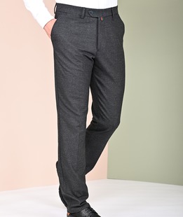 Μαύρο-καφέ ανδρικό παντελόνι