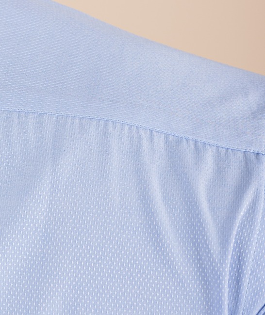 Μπλε ανδρικό πουκάμισο από διχτυωτό ύφασμα