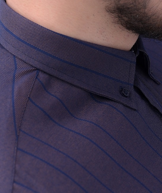 Ανδρικό επίσημο πουκάμισο σε μπλε λεπτή ρίγα