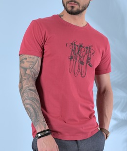 Ανδρικό t-shirt σε τρισδιάστατες γραμμές καρπούζι