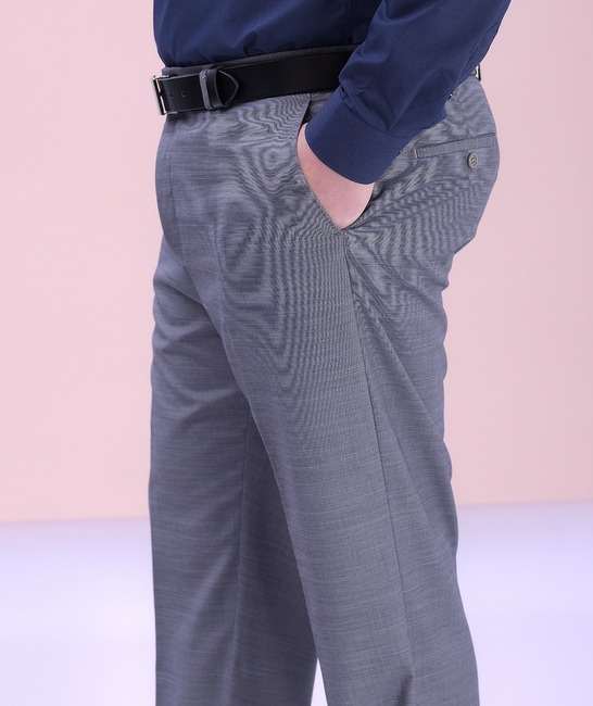 Ανδρικό παντελόνι ανοιχτό γκρι κλασικό μοντέλο