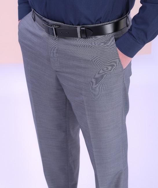 Ανδρικό παντελόνι ανοιχτό γκρι κλασικό μοντέλο