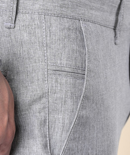 Ανδρικό γκρι παντελόνι από  ανάγλυφο ύφασμα 