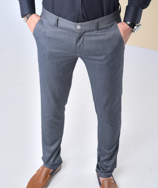 Ανδρικό παντελόνι σε γκρι χρώμα με 5 τσέπες