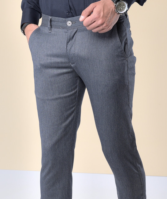 Ανδρικό παντελόνι σε γκρι χρώμα με 5 τσέπες