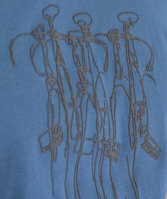 Ανδρικό μπλουζάκι indigo σε τρισδιάστατες γραμμές