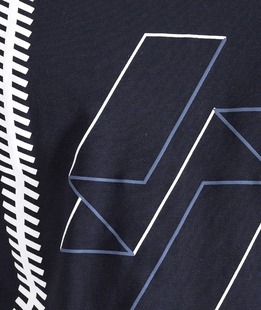 Ανδρικό μπλουζάκι με τρισδιάστατο περίγραμμα σκούρο μπλε