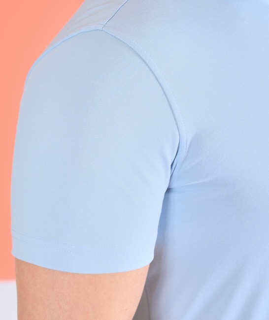 Γαλάζιο κοντομάνικο μπλουζάκι με τσέπης 
