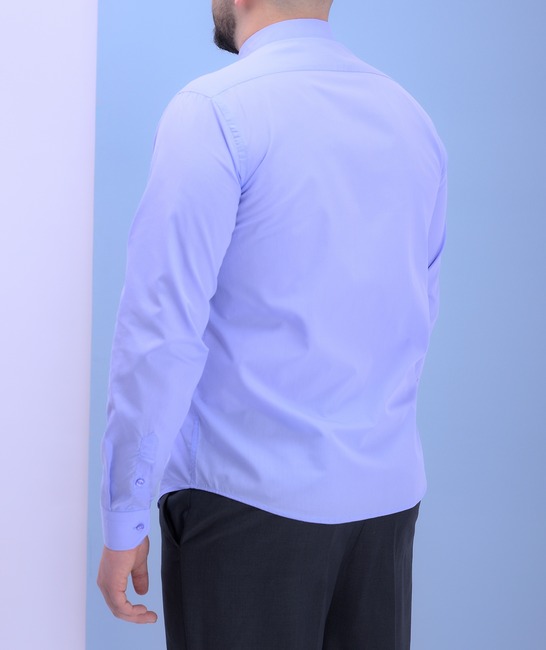 Aνδρικό αμπιγέ μπλε πουκάμισο Big Size