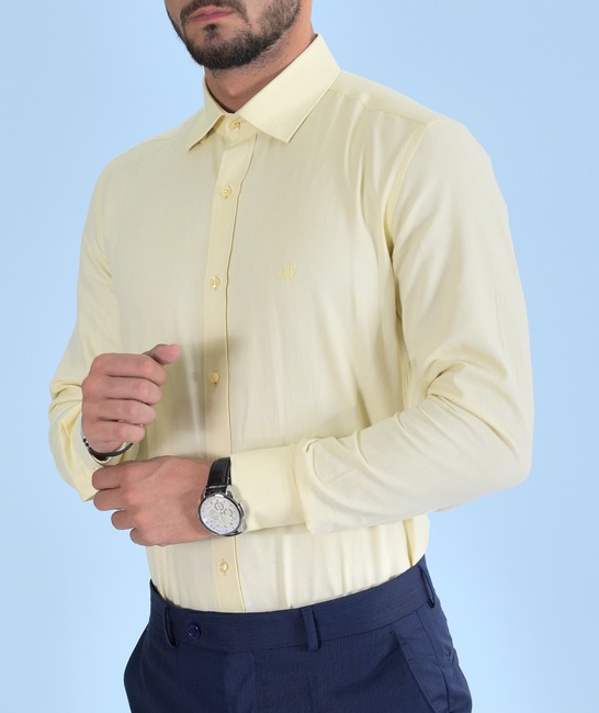 Ανδρικό αμπιγέ πουκάμισο με κεντημένο λογότυπο