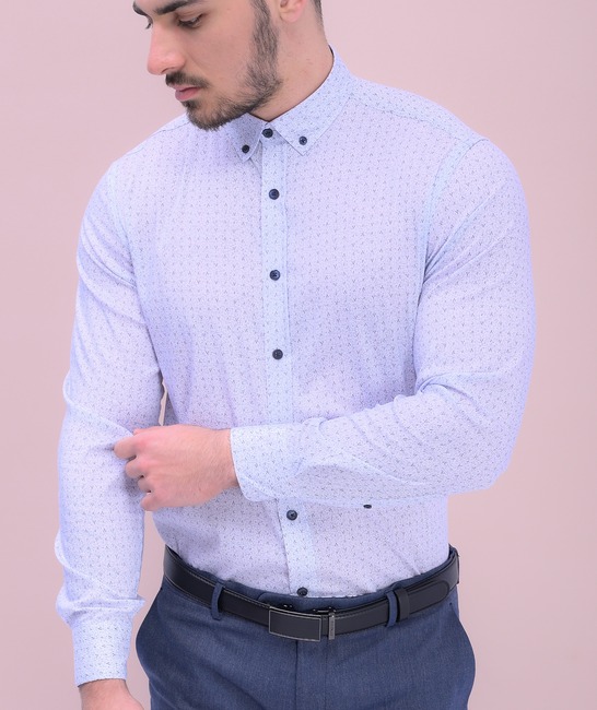 Αμπιγέ  ανδρικό πουκάμισο με μικρά στοιχεία
