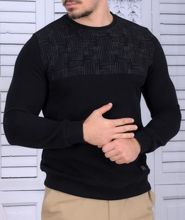 Κομψή μαύρη μπλούζα με γραμμές 