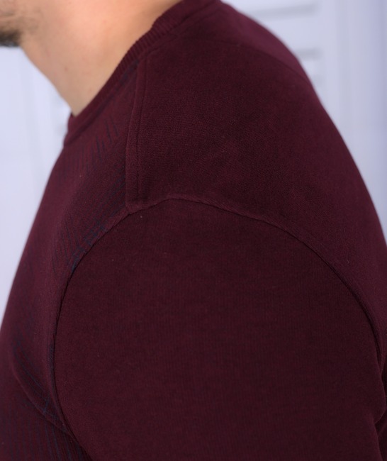 Ανδρική βελούδινη κομψή μπλούζα χρώμα μπορντό