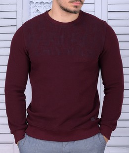 Ανδρική βελούδινη κομψή μπλούζα χρώμα μπορντό