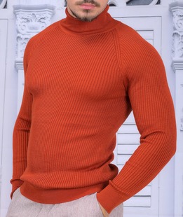 Ανδρικό μπλουζάκι πόλο χρώμα κεραμιδί