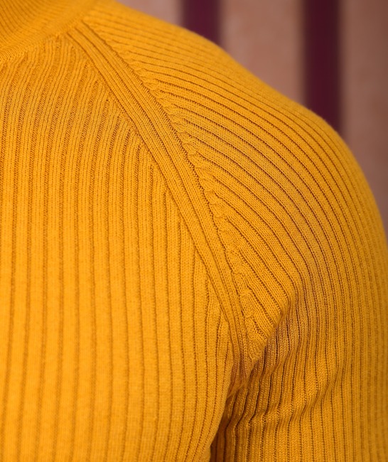 Ανδρικό μπλουζάκι πόλο σε μουσταρδί χρώμα