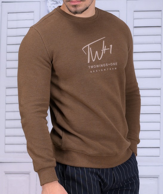 Ανδρική Premium μπλούζα TW Plus καφέ χρώμα