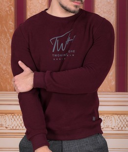 Ανδρική μπλούζα TW Plus χρώμα μπορντώ