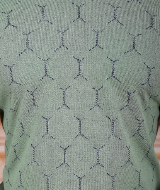 Κομψό ανδρικό πουλόβερ  ανοιχτό πράσινο
