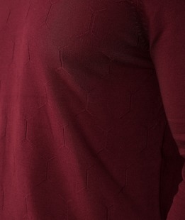 Ανδρικό πουλόβερ με ρόμβους σε μπορντώ χρώμα