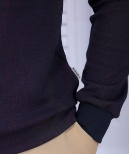 Ανδρική μπλούζα σε μπλε και μπορντό ριγέ Ανδρική μπλούζα σε μπλε και μπορντό ριγέ