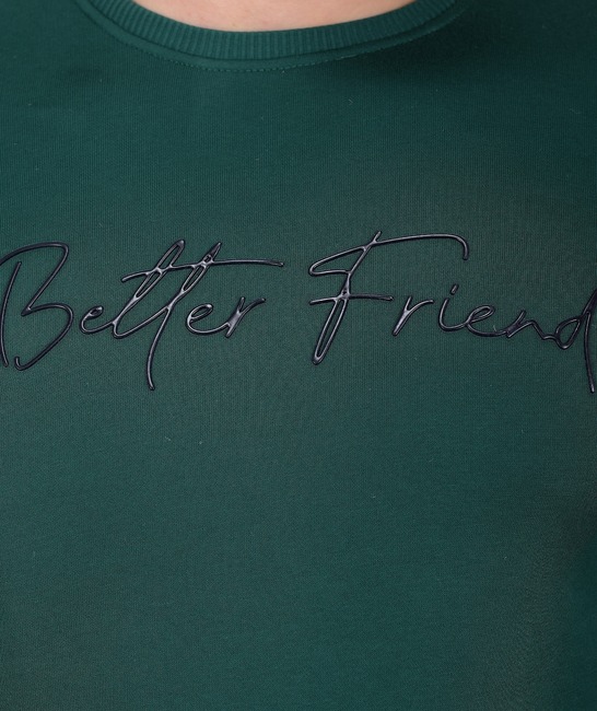 Πράσινη μπλούζα με στάμπα Better Friend