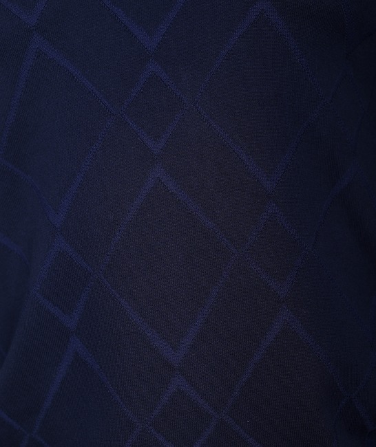 Ανδρικό πουλόβερ σκούρο μπλε με ρομβοειδές 
