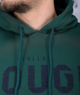 Πράσινο ανδρικό φούτερ με στάμπα TOUGH