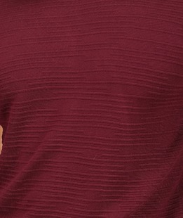 Κομψό μπορντό πουλόβερ 3D ριγέ 