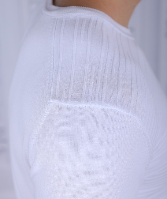 Λευκό ανδρικό πουλόβερ με ρίγες
