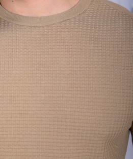 Μπεζ ανδρικό πουλόβερ