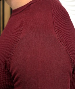 Ανδρικό μπορντό πουλόβερ 