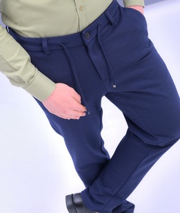 Ανδρικό σκούρο μπλε κομψό παντελόνι με ιταλική τσέπη