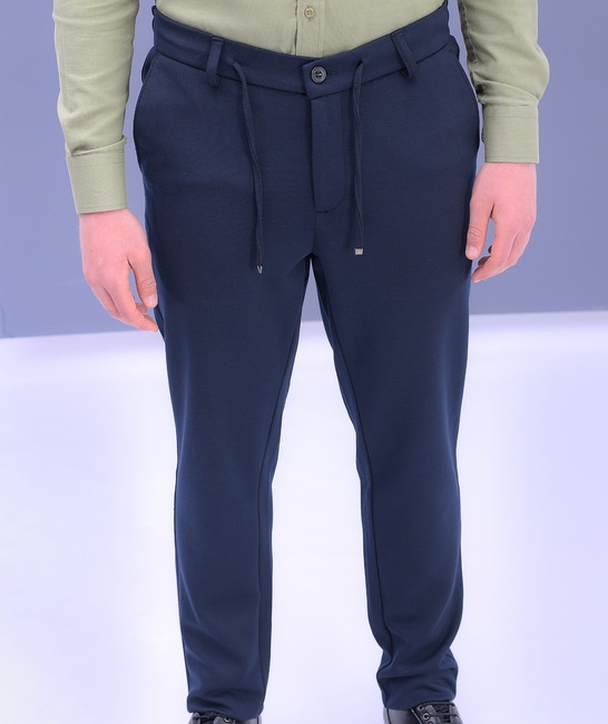 Ανδρικό κομψό παντελόνι με 4 τσέπες χρώμα indigo