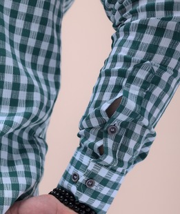 Πράσινο καρό ανδρικό πουκάμισο