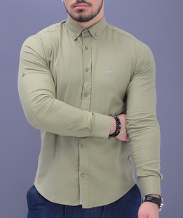 Κομψό ανδρικό πουκάμισο σε πράσινο χρώμα