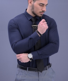 Αμπιγέ Μπλε Ναυτικό πουκάμισο