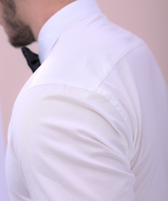 Αμπιγιέ ανδρικό πουκάμισο με κρυφό κούμπωμα σε εκρού