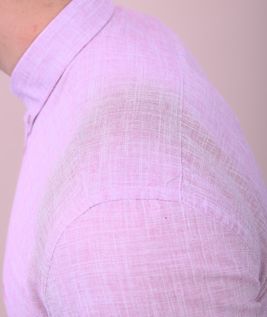 Κομψό ανδρικό λινό πουκάμισο σε χρώμα μπορντώ 