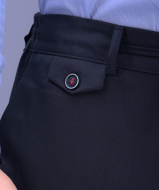  Σκούρο μπλε κομψό παντελόνι με ιταλική τσέπη