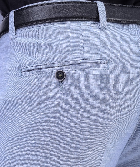 Ανδρικό σιέλ παντελόνι με ιταλική τσέπη