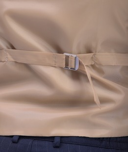 Πολυτελές ανδρικό γιλέκο με διπλή σειρά κουμπιά σε μουσταρδί χρώμα