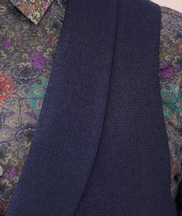 Ανδρικό γιλέκο σε σκούρο μπλε 