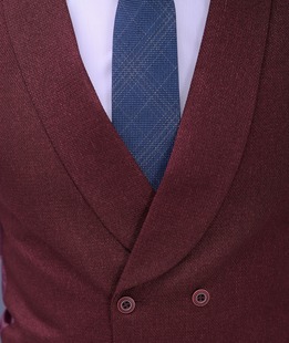 Κομψό ανδρικό γιλέκο διπλή σειρά κουμπιών με μεγάλο πέτο