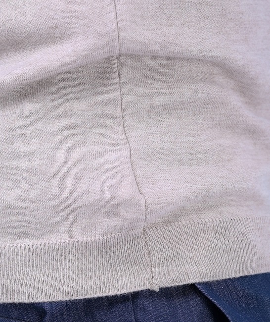 Ανδρικό μπλουζάκι πόλο με γιακά σε μπεζ ρίγες