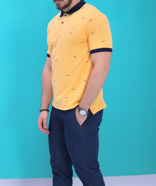 Ανδρικό μπλουζάκι σε κίτρινο χρώμα